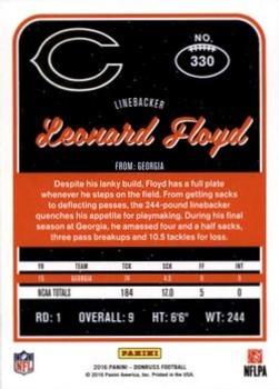2016 Donruss - Press Proofs Silver #330 Leonard Floyd Back