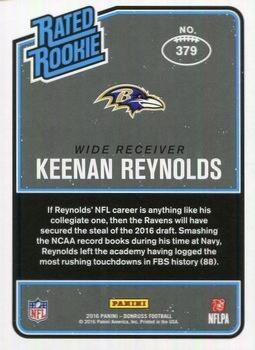 2016 Donruss - Press Proofs Silver #379 Keenan Reynolds Back