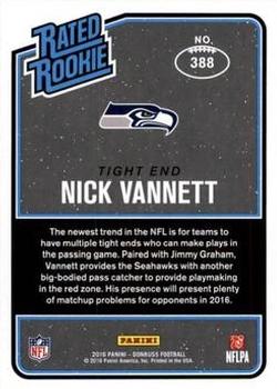 2016 Donruss - Press Proofs Silver #388 Nick Vannett Back