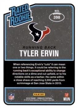 2016 Donruss - Press Proofs Silver #398 Tyler Ervin Back