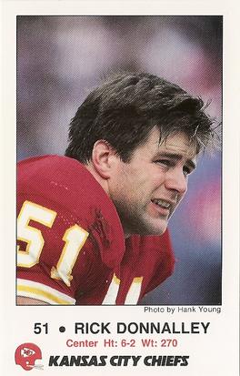 1987 Kansas City Chiefs Police #6 Rick Donnalley Front