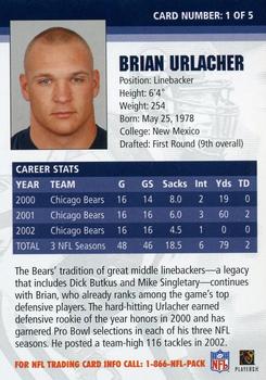 2003 NFLPA Scholastic #1 Brian Urlacher Back