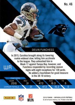 2016 Panini Unparalleled - Teal #46 Devin Funchess Back
