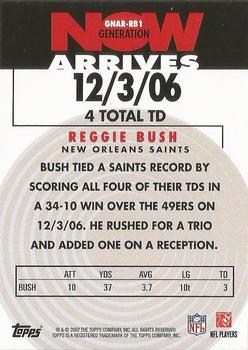 2007 Topps Generation Now Arrives #GNAR-RB1 Reggie Bush Back