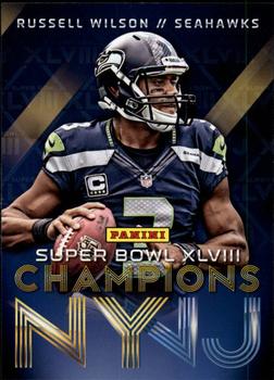 2014 Panini Seattle Seahawks Super Bowl XLVIII Champions #1 Russell Wilson Front