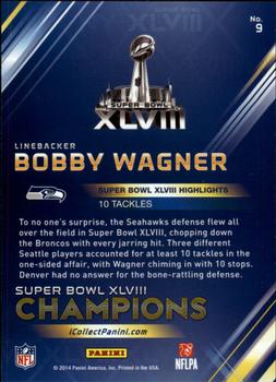 2014 Panini Seattle Seahawks Super Bowl XLVIII Champions #9 Bobby Wagner Back