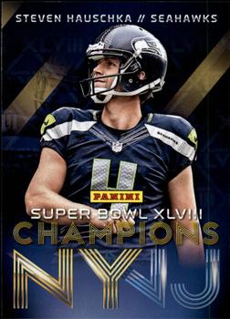 2014 Panini Seattle Seahawks Super Bowl XLVIII Champions #10 Steven Hauschka Front