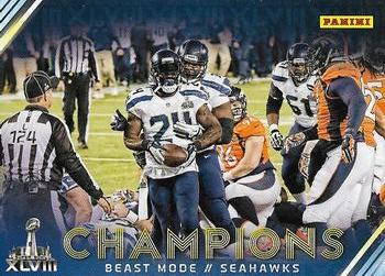 2014 Panini Seattle Seahawks Super Bowl XLVIII Champions #17 Beast Mode Front