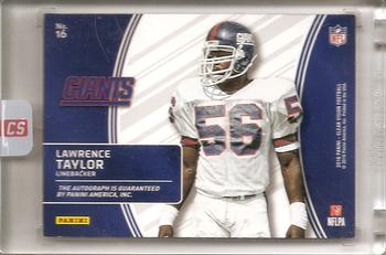2016 Panini Clear Vision - C-Thru Signatures Gold #16 Lawrence Taylor Back