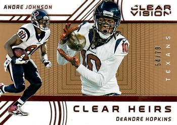 2016 Panini Clear Vision - Clear Heirs Bronze #4 DeAndre Hopkins / Andre Johnson Front