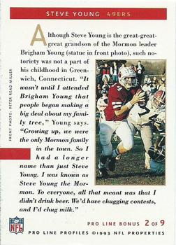 1992-93 Pro Line Super Bowl Program #2 Steve Young Back