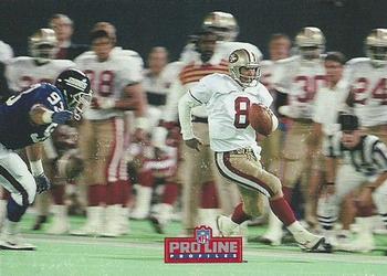 1992-93 Pro Line Super Bowl Program #8 Steve Young Front