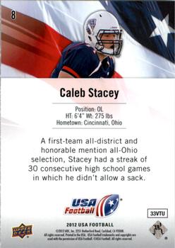 2012 Upper Deck USA Football #8 Caleb Stacey Back