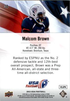 2012 Upper Deck USA Football #34 Malcom Brown Back