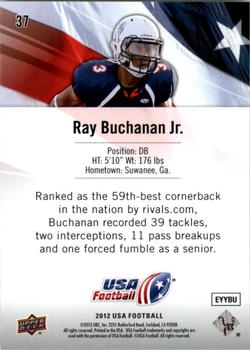 2012 Upper Deck USA Football #37 Ray Buchanan Jr. Back