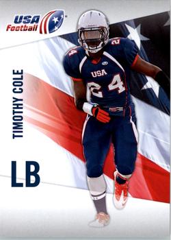 2012 Upper Deck USA Football #46 Timothy Cole Front