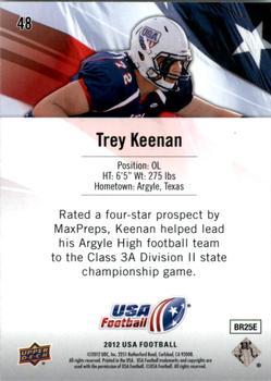 2012 Upper Deck USA Football #48 Trey Keenan Back