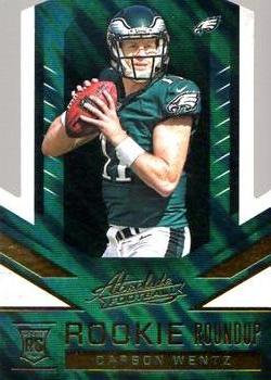 2016 Panini Absolute - Rookie Roundup Die Cut #1 Carson Wentz Front