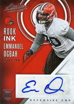2016 Panini Absolute - Rook Ink Silver #18 Emmanuel Ogbah Front