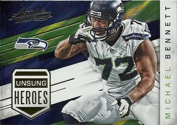 2016 Panini Absolute - Unsung Heroes #19 Michael Bennett Front