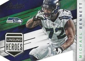 2016 Panini Absolute - Unsung Heroes Die Cut #19 Michael Bennett Front