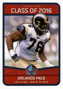 2016 Panini Stickers #473 Orlando Pace Front