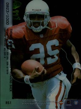 2000 Collector's Edge Masters - Sentinel Rookies Gold #RS1 Thomas Jones Back