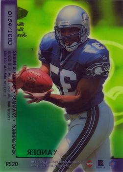 2000 Collector's Edge Masters - Sentinel Rookies Gold #RS20 Shaun Alexander Back