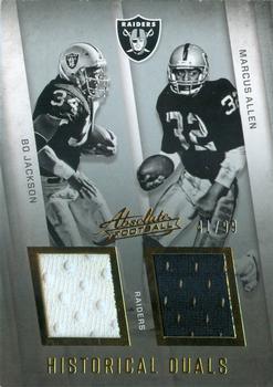 2016 Panini Absolute - Historical Dual Material #8 Marcus Allen / Bo Jackson Front