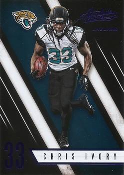 2016 Panini Absolute - Spectrum Blue #5 Chris Ivory Front