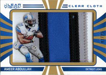 2016 Panini Clear Vision - Clear Cloth Jersey Prime #36 Ameer Abdullah Front