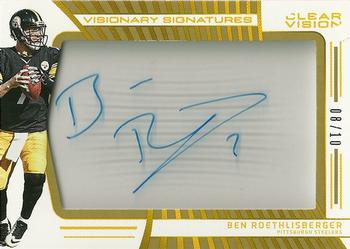 2016 Panini Clear Vision - Visionary Signatures Gold #6 Ben Roethlisberger Front