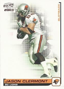 2003 Pacific  CFL - Red #4 Jason Clermont Front
