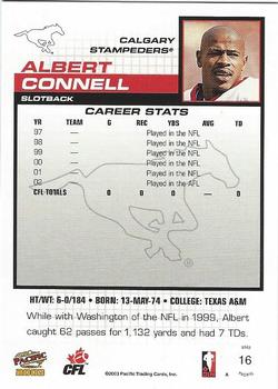 2003 Pacific  CFL - Red #16 Albert Connell Back