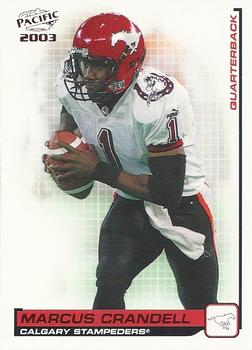 2003 Pacific  CFL - Red #17 Marcus Crandell Front