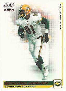 2003 Pacific  CFL - Red #28 Edward Hervey Front