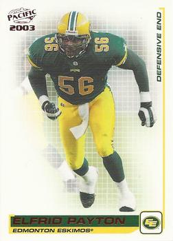 2003 Pacific  CFL - Red #32 Elfrid Payton Front