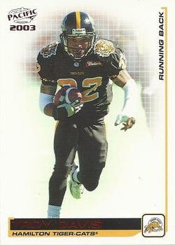 2003 Pacific  CFL - Red #40 Troy Davis Front