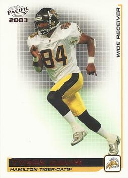 2003 Pacific  CFL - Red #41 Tyree Davis Front