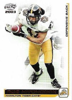 2003 Pacific  CFL - Red #43 Rob Hitchcock Front