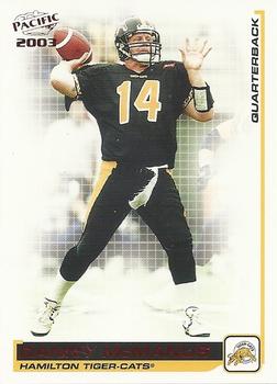 2003 Pacific  CFL - Red #44 Danny McManus Front