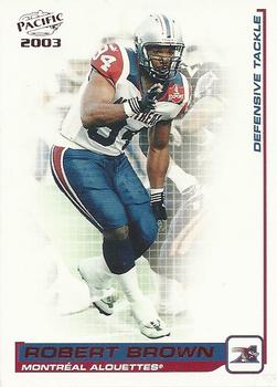 2003 Pacific  CFL - Red #50 Robert Brown Front