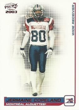 2003 Pacific  CFL - Red #53 Jermaine Copeland Front