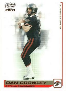 2003 Pacific  CFL - Red #63 Dan Crowley Front
