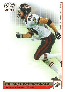 2003 Pacific  CFL - Red #68 Denis Montana Front