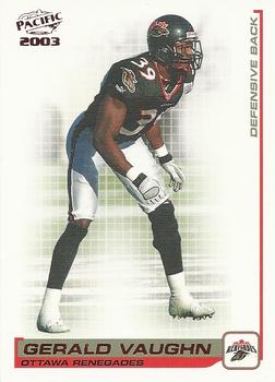 2003 Pacific  CFL - Red #71 Gerald Vaughn Front