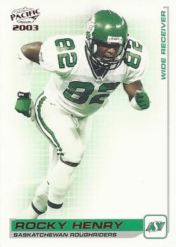 2003 Pacific  CFL - Red #76 Rocky Henry Front