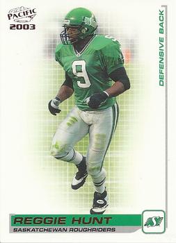 2003 Pacific  CFL - Red #78 Reggie Hunt Front