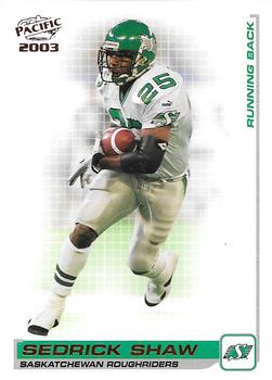 2003 Pacific  CFL - Red #83 Sedrick Shaw Front