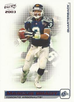 2003 Pacific  CFL - Red #86 Marcus Brady Front